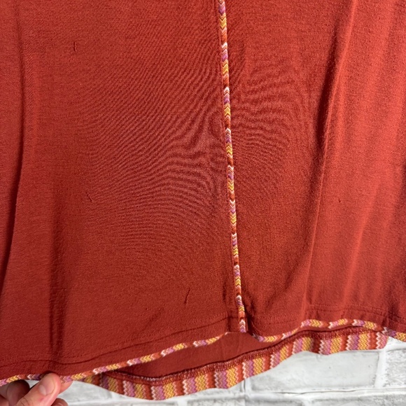 Missoni Saudia Rustic Orange Modal Blend Long Sleeve T-Shirt Top Womens S / M - Picture 3 of 9